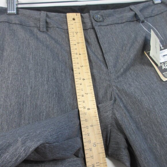 Eddie Bauer Voyager Ankle Pants Women 10 Grey Stretch Casual Travel Office 242 - Picture 10 of 12